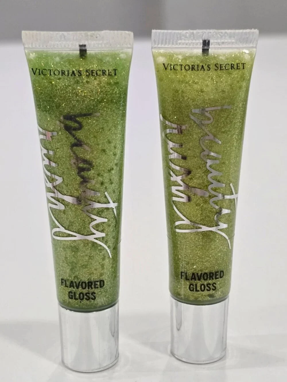 Victoria’s Secret ✦ Beauty Rush Flavored Gloss Pucker Up ✦ Green Glitter 0.46oz
